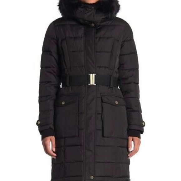 French Connection Jackets & Blazers - French Connection Faux Fur Trim Coat